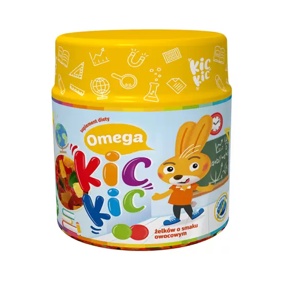 Apteo - Omega Kic Kic żelki o smaku owocowym 18szt